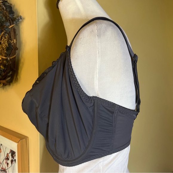 FLIRTELLE Size 36N Gray Bra Feminine Lace Underwire Sexy Lingerie Stretch $84NEW - Picture 5 of 15